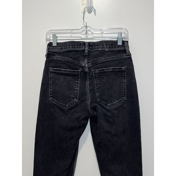 Agolde Riley Crop Black  Ash Jeans Women Size 26 - Picture 7 of 12